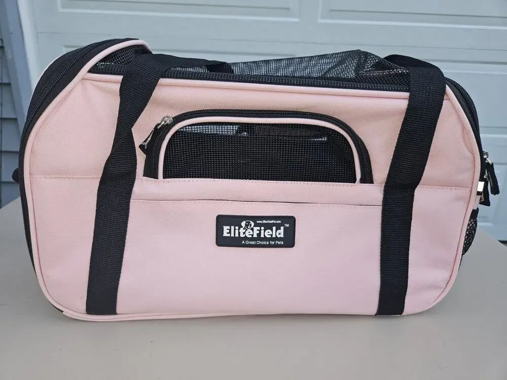 EliteField Pet Dog Cat Carrier NEW! Pink Airline Approved SM/MED 15